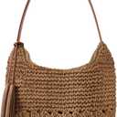 Hand Woven Straw Purses for Women 2026, Adjustable Large Beach Bag Summer Beach Tote Shoulder Bag for Vacation