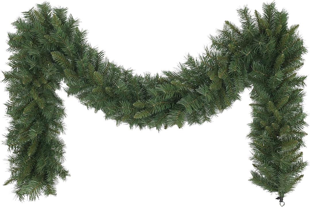 9 ft x 10" Round Valley Pine Garland, 118", Green