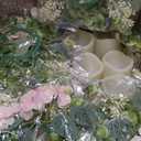 Hushee 60 Pcs Wooden Wedding Lantern Centerpiece Integrated Holders with Candles and Wreaths Rustic Wooden Candle Lantern Decor for Wedding Party Table Valentine Decor (White)