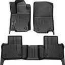 GINOWY-Floor Mats for Mercedes Benz ML/GL/GLE 2012-2019, TPE All Weather Benz GLE Car Mats, Non-Slip Trunk Mat Floor Liners Waterproof Custom Fit Accessories Mats Black