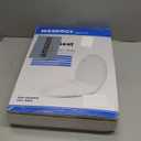 WSSROGY Toilet seat Elongated with Slow Close Hinges, Four Bumpers Never Loosen and Easily Remove, Two Sets of Parts, Plastic, White