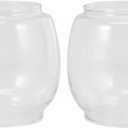 Uonlytech Retro Oil Lamp Shade 2.36 Inch Glass Kerosene Lamp Cover Vintage Clear Protector Replacement for Outdoor and Home Decor