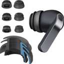 Premium Multi-Flange Eartips for Galaxy Buds4 Pro – Always Fits, Never Slips (Black)