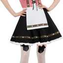 Traditional German Dirndl Dress, Oktoberfest Beer Festival Costume, Bavarian Carnival Halloween Women's Outfit (XXL)