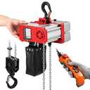 NEWTRY Mini Electric Chain Hoist 1100lb, 2-Speed Pendent Control w/E-Stop