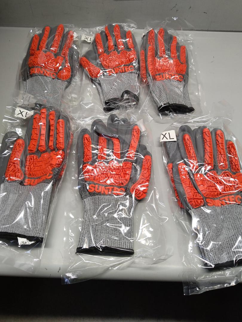 Suntec Protective Work Gloves Large 6 Pairs