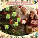 Soulchen 24 Pcs Lime Green Christmas Flat Ball Ornaments 2.36 Inch Green Flat Ball with Fuzzy Hair Hanging Ornament for Xmas Christmas Trees Fireplace Decorations, DIY Crafts