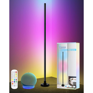 RGBICW Led Floor Lamp, Corner Lamp with Remote, Music Sync, Color Changing Smart Ambient Light for Living Rooms, Bedrooms, and Gaming Rooms