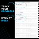 Cossac Undated Fitness Journal & Workout Planner - Designed by Experts Gym Notebook, Workout Tracker,Exercise Log Book for Men Women (Black)