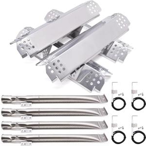 Grill Replacement Parts for Nexgrill 720-0830H, Nexgrill 720-0888, 720-0888N, Grill Burner Tubes, Heat Shield Tent Plates and Grill Igniters Kit Replacement for Home Depot Nexgrill 4 Burner 720-0830H