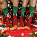 2 Pairs Funny Holding Hands Christmas Socks Magnetic Holding Hands Socks Xmas Gifts for Women and Men The perfect choice for New Year gifts