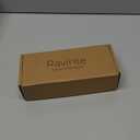 Ravinte 5 Pack Brass 4 Inch Hole Center Champagne Gold Handles Square Cabinet Hardware Stainless Steel Pulls for Kitchen Cupboard Drawers 6-3/8 Inch Overall Length