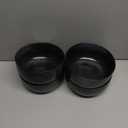 S&Q'S CERAMICS Soup Bowls - 36 Ounce Ceramic Bowl Set, Kitchen Bowls for Large Cereal, Noodle, Soup, Breakfast, Microwave and Dishwasher Safe, [Set of 4], Black and Grey