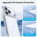 TAURI Original Design for iPhone 17 Pro Case, Compatible with MagSafe with Screen Protector, Anti-Yellowing Military-Grade Protection Shockproof Magnetic iPhone 17 Pro Case, Clear White
