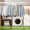 Kelisiting Clothes Drying Rack, Laundry Drying Rack Wall Mounted, [No-Drill & Drilling to Choose] 3-Fold Laundry Drying Racks for Hanging Clothes, Foldable & Sturdy Space Saver for Laundry Room -White, 3-Fold-Classic