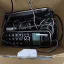 Panasonic Link2Cell Bluetooth DECT 6.0 Expandable Cordless Phone System with Answering Machine and Call Blocking - 3 Handsets - KX-TGE663B (Black)