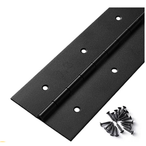 Heavy Duty Piano Hinge 48 Inch x 3 Inch Width, True 0.060'' Thick Stainless Steel Black Piano Hinge for Heavy Duty Cabinet, Door, Toolbox, Wooden Box, Metal Plate, Furniture, Industrial Project