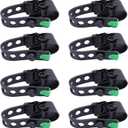 8Pcs Bike Rack Straps Replacement Parts Bicycle Hitch Strap Bike Rack Cradle Replacement Bike Tie Down Straps Replacement Rubber Straps Spare Hook fit 1 Inch Trailer Hitch (Green)
