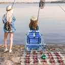 Nice C Toddler Beach Chair, Kids Beach Chair with Umbrella, Backpack Beach Folding Chairs, Backpack Camping Chairs, 5-Position Reclining, with Cup Holder, for Beach, Camping, Picnic (2 Pack)