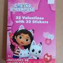 Valentine's Day Gabby's Dollhouse Valentines - 32 Valentines + Stickers & Seals 2 Pack