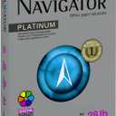 Navigator NPL1128 Platinum Paper, 99 Brightness, 28lb, 8-1/2 x 11, White, 500 Sheets per Ream