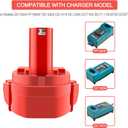 2 Pack 14.4V 3.5Ah Replacement Battery 1434 1433 PA14 1422 1420 1435 1435F 194172-2 193158-3 192600-1 6233d 6337d 6333d 6933fd 6228d 6935fd