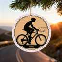 I'd Rather Be Cycling - Gone Cycling Ceramic Hanging Ornament - Cross Country, Cycling Christmas Ornament 2025, Cycling Home Decor (C10)