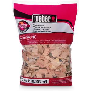 Weber Cherry Wood Chips, 2 lb  Premium BBQ Smoking & Grilling Chips for Subtle, Fruity Cherry Flavor  Ideal for Beef, Lamb, Poultry, Pork & Fish (192 cu. in. (Pack of 1))
