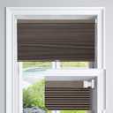 LazBlinds Cordless Cellular Shades, No Tools No Drill Blackout Honeycomb Shades Pleated Blinds for Windows, 29" W x 64" H, Dark Coffee