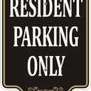 Resident Parking Only Sign Private Property Guest Tenant 18" x 12" With 35" Long Metal Driveway Traffic Road No Trespassing Stake With Stand Aluminum Outdoor Use Yard Street Home Business