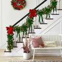 12 PCS Green Velvet Christmas Bows Ornaments Decorations, 10.2'' Vintage Long Velvet Bows Decor Ornaments for Christmas Tree Wreath Mantle Stair Gift Wrap, 0.98 W/5.11 * 10.23 inch