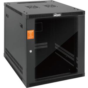 Tecmojo 12U Wall Mount Rack Cabinet, Heavy-Duty 176 Lbs High Load Capacity, 19 Enclosed Server Network Rack with 2 Colling Fans, Glass Door, 23.6 Deep Elite Collection, 12U/23.6in Depth/Glass Door