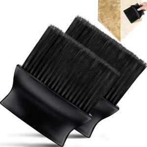 Deekin 2 Pieces Umpire Brush Baseball Home Plate Brush Umpire Gear with Plastic Handle for Baseball Softball Referee Equipment, Black, 5 x 4.7 x 1.4 Inch