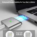 70W Charger for MacBook Pro 16-inch, 14-inch, Mac Air 15-inch, 13-inch (2025, 2024, 2023, 2022, 2021) M1M4 Original Quality Type C Fast Charger Power Adapter & 6.6FT Type C to Magnetic 3 Cable LED