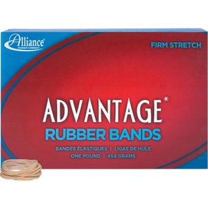 Alliance Rubber 26125 Advantage Rubber Bands Size #12, 1 lb Box Contains Approx. 2500 Bands (1 3/4" x 1/16", Natural Crepe) , Beige
