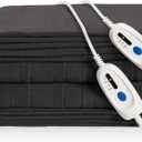 Electric Heated Blanket Queen Size 84"x90" Microplush Cover Blanket 4 Heat Settings & 10 Hours Auto Off, Cozy & Breathable, Warm All Night, Iron Grey