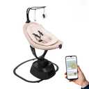 Babymoov Swoon Evolution Smart Electric Baby Swing, Bluetooth-Connected, 8 Motions, 360 Reclining Seat, Music Streaming, Voice Recording, Personalized Lullabies, Mobile App Control, Infant Included
