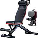 Adjustable Roman Chair for Home Gym  Foldable Back Extension Bench for Core, Hip & Lower Back Workout  Multi-Functional Hyperextension Bench with Tension Rope for Full-Body Exercise