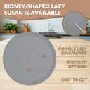 Lazy Susan Shelf Liner,Lazy Susan Liners for Kitchen Cabinet,Heat-Resistant, Non-Slip, and Easy-to-Clean Silicone Mats 2PCS