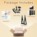 Marquee Letters Black Birthday Decorations: Large 4 Feet Tall Light Up Letters for Party Decor Big Foam Cardboard Letter &