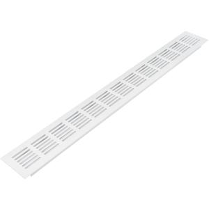 Vent Systems 20 x 2.4 Inch (Outer Dimensions) Air Supply Ventilation Grille - White Aluminum Rectangle Intake/Exhaust Door Vent Deflector - HVAC for Home Improvement Floor, Wall Duct Cover