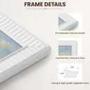 GULETHUN 12x16 Picture Frame, Ornate Ridged Embossed White Poster Frame, 12x16in