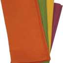 Aunt Martha's Fall Collection Dinner Napkins, Set of 4, Orange, Green, Yellow And Purple