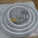 O'NEELDY Modern LED Chandeliers Adjustable Hanging White Pendant Light Fixture 3 Ring Flush Mount Chandeliers for Bedroom,Kitchen,Island Cafe