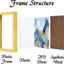 Gold Picture Frame, 24x24 Picture Frame for Square Photo Poster Canvas Certificate Document Display Horizontally or Vertically High Transparent Wall Gallery(Size 24 x 24 inches)