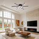 Semi Flush Mount Modern Light Fixture,35.4" Modern LED Ceiling Lights Fixture,for Hallway,Entrance,Cafe,Living Room,Bedroom,Corridor,Porch,Passage Light Fixtures (Black (6-Lights)), 12.0 Inches