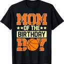 Mom Of The Birthday Boy Basketball Baller Kids T-Shirt, Size: M