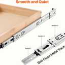 VEVOR Pull Out Cabinet Organizer, 14"W x 21"D Cabinet Drawer, Soft Close Slide out Shelf, Heavy-Duty Sliding Wood Drawer, Bottom Mount Size14.5"W x 23"Dand Side Mount Size15"W x 23"D