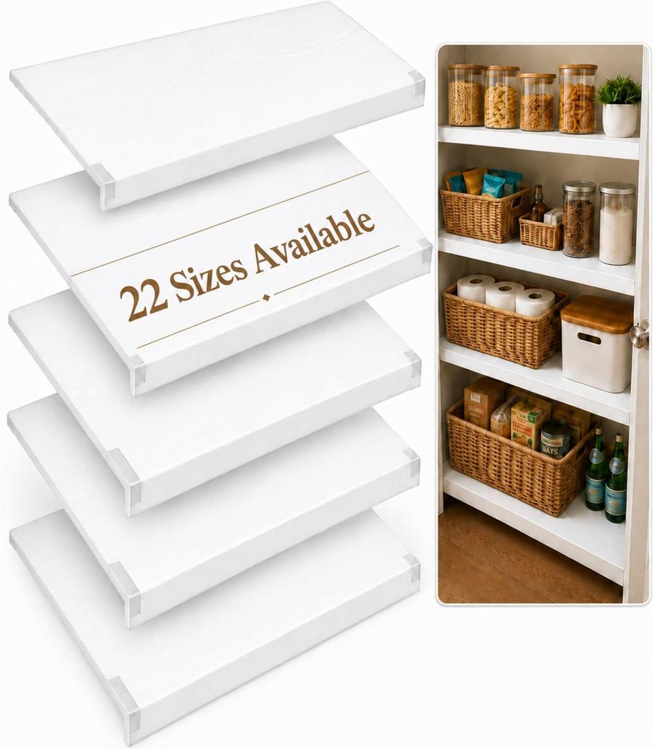 Wire Shelf Covers for Pantry Wire Rack Covers for Shelves 24" Wx12 D-5PCS