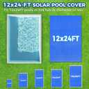 Evoio Solar Bubble Pool Covers for Above/Inground Pools 12 x 32 Ft